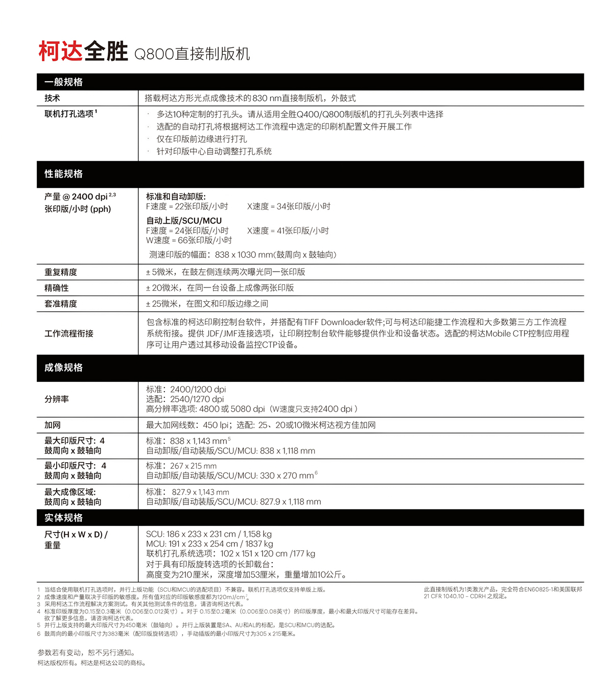 全胜800参数